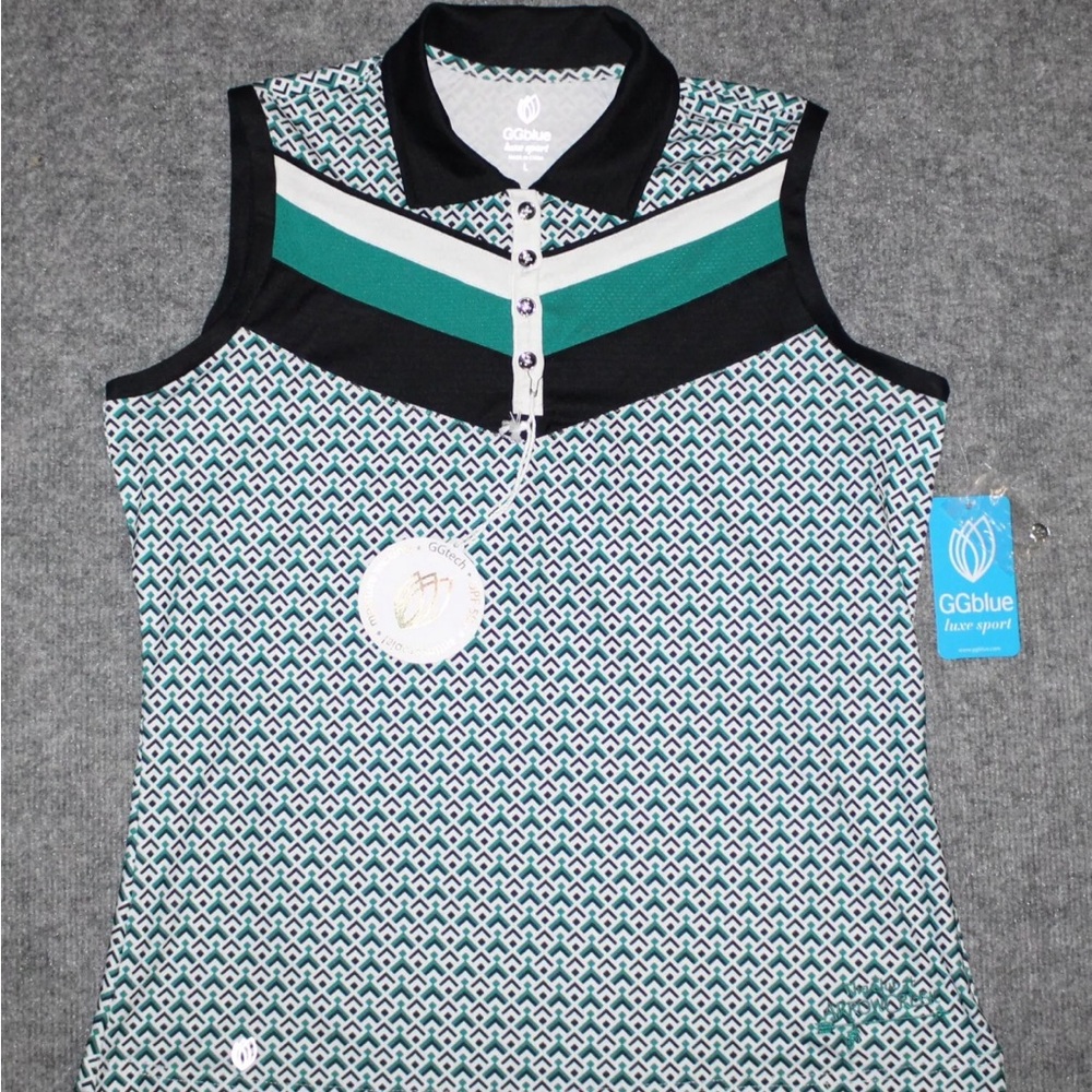 NWT!!!!!  Gorgeous GGBlue golf Sonia luxe sleeveless polo.